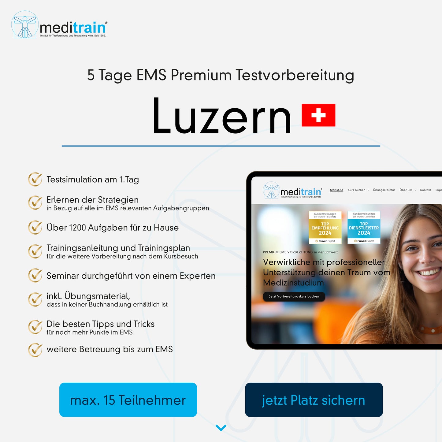 5 Tage Premium Training für den EMS - das Rundum-Sorglos-Paket | Luzern 07.-11.10.2024