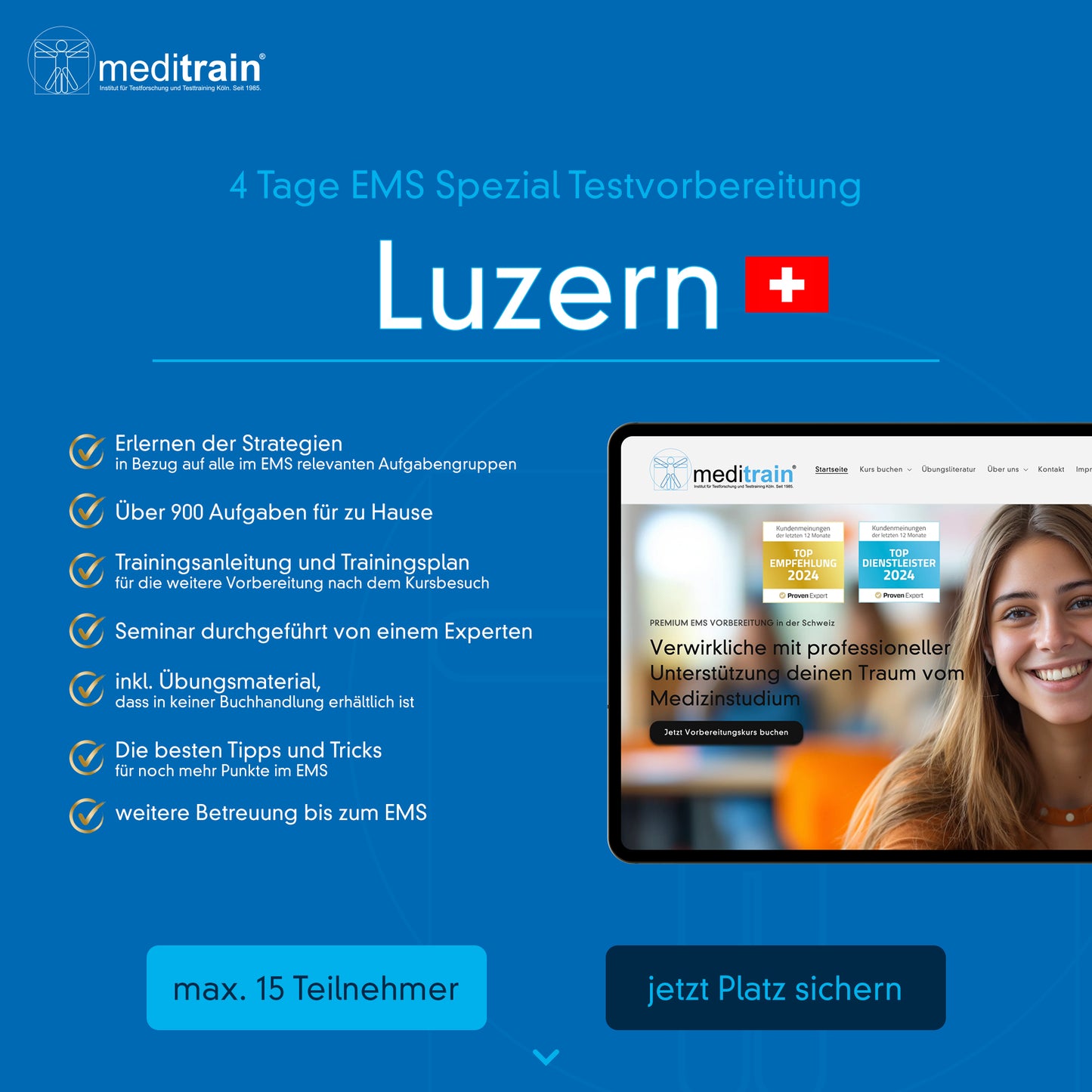 4 Tage Spezial Training für den EMS (Numerus Clausus) | Luzern 07.10.-10.10.2025