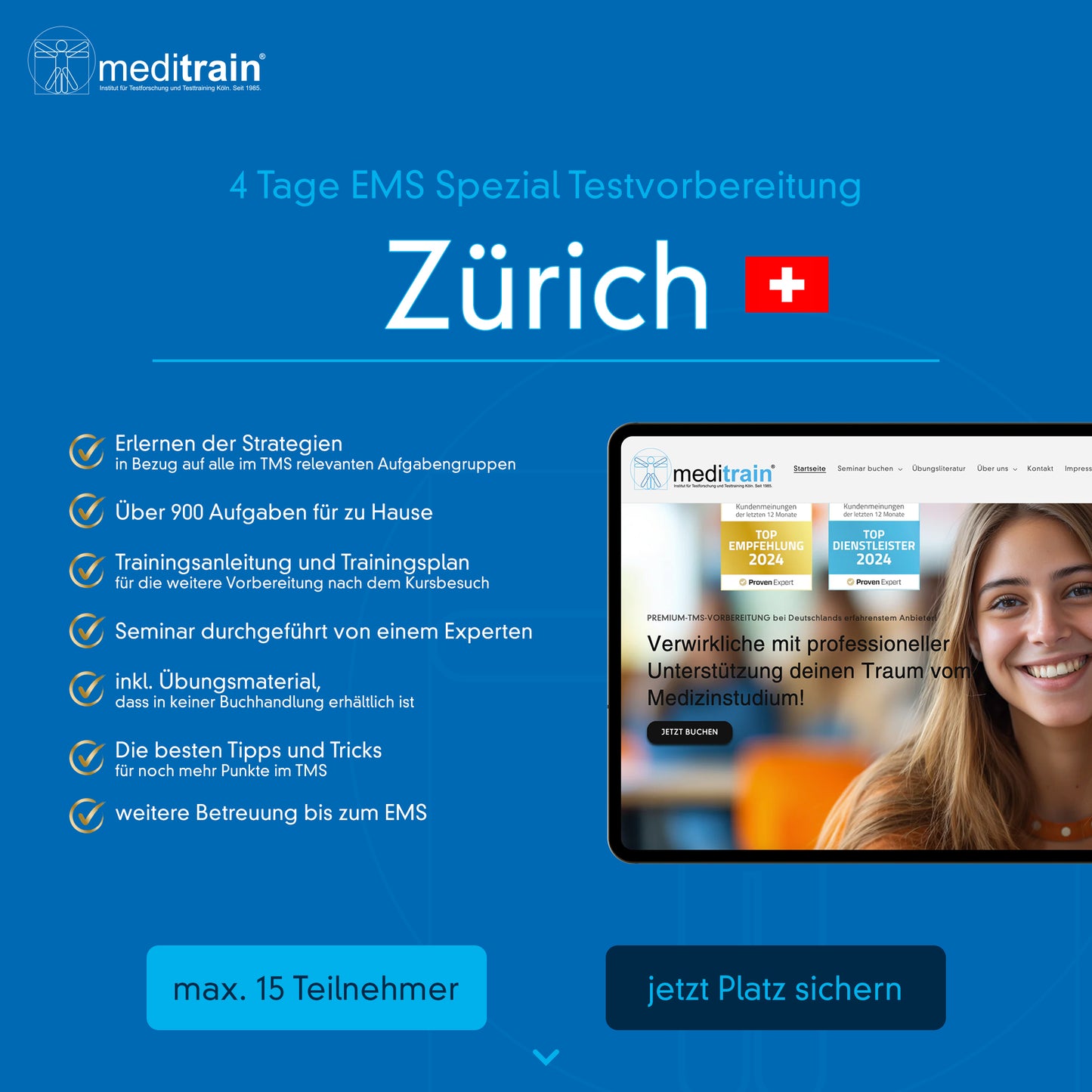 4 Tage Spezial Training für den EMS (Numerus Clausus) | Zürich 20.-23.02.2025